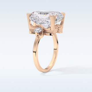 Elegant 10.45 CT Three Stones Engagement Ring Featuring Radiant Moissanite