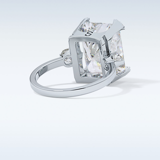 Elegant 10.45 CT Three Stones Engagement Ring Featuring Radiant Moissanite