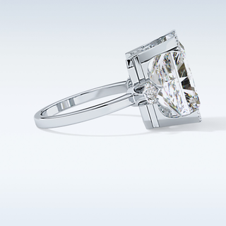 Elegant 10.45 CT Three Stones Engagement Ring Featuring Radiant Moissanite