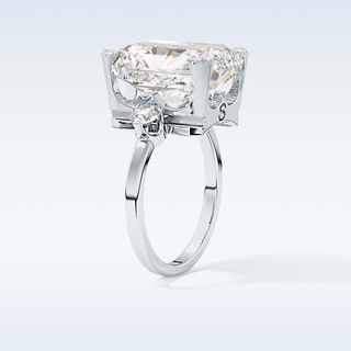 Elegant 10.45 CT Three Stones Engagement Ring Featuring Radiant Moissanite