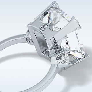 Elegant 10.45 CT Three Stones Engagement Ring Featuring Radiant Moissanite