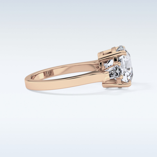 Elegant 5.54 CT Three Stones Engagement Ring Featuring Cushion Moissanite