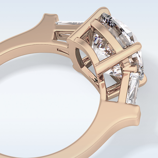 Elegant 5.54 CT Three Stones Engagement Ring Featuring Cushion Moissanite