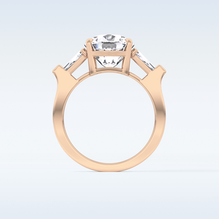 Elegant 5.54 CT Three Stones Engagement Ring Featuring Cushion Moissanite