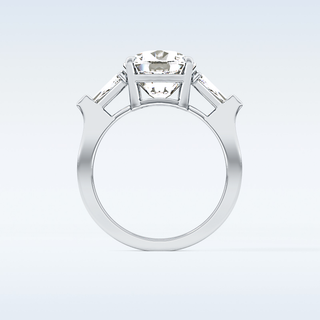 Elegant 5.54 CT Three Stones Engagement Ring Featuring Cushion Moissanite