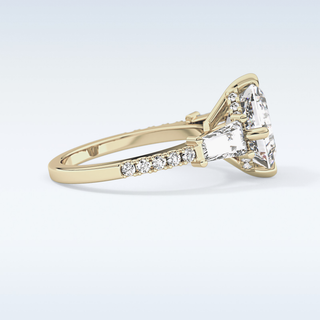 2.86 CT Cluster Engagement Ring Featuring Asscher Moissanite 11