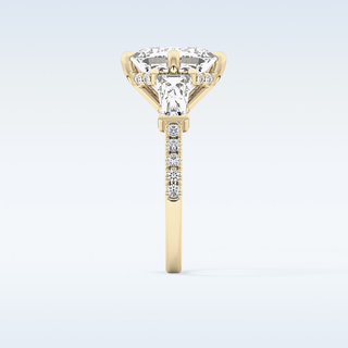 2.86 CT Cluster Engagement Ring Featuring Asscher Moissanite 12