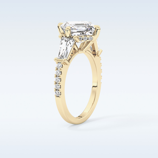2.86 CT Cluster Engagement Ring Featuring Asscher Moissanite 13