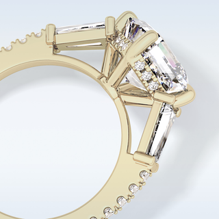 2.86 CT Cluster Engagement Ring Featuring Asscher Moissanite 14
