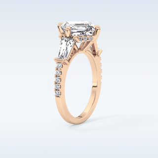 2.86 CT Cluster Engagement Ring Featuring Asscher Moissanite 21