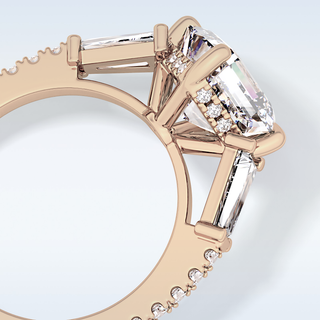 2.86 CT Cluster Engagement Ring Featuring Asscher Moissanite 22