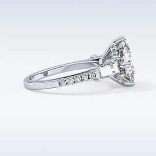 2.86 CT Cluster Engagement Ring Featuring Asscher Moissanite 6