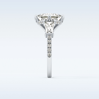 2.86 CT Cluster Engagement Ring Featuring Asscher Moissanite 8