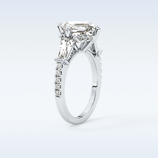 2.86 CT Cluster Engagement Ring Featuring Asscher Moissanite 7