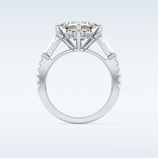 2.86 CT Cluster Engagement Ring Featuring Asscher Moissanite 4