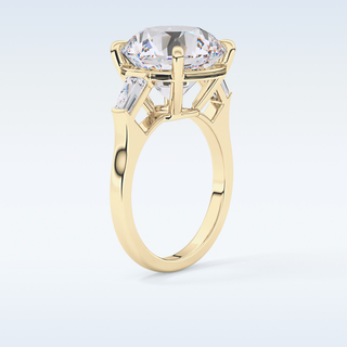 Elegant 7.49 CT Three Stones Engagement Ring Featuring Round Moissanite