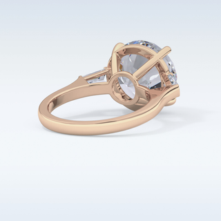 Elegant 7.49 CT Three Stones Engagement Ring Featuring Round Moissanite