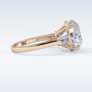 Elegant 7.49 CT Three Stones Engagement Ring Featuring Round Moissanite