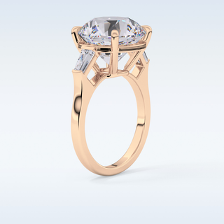 Elegant 7.49 CT Three Stones Engagement Ring Featuring Round Moissanite