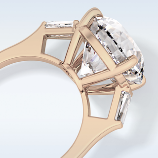 Elegant 7.49 CT Three Stones Engagement Ring Featuring Round Moissanite