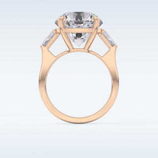 Elegant 7.49 CT Three Stones Engagement Ring Featuring Round Moissanite