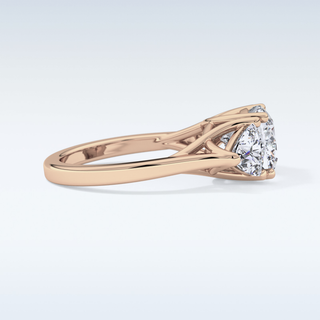 Elegant 2.78 CT Three Stones Engagement Ring Featuring Cushion Moissanite