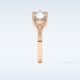 Elegant 2.78 CT Three Stones Engagement Ring Featuring Cushion Moissanite