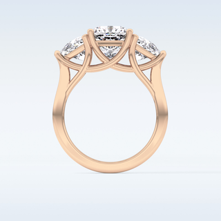 Elegant 2.78 CT Three Stones Engagement Ring Featuring Cushion Moissanite