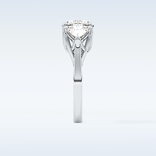Elegant 2.78 CT Three Stones Engagement Ring Featuring Cushion Moissanite