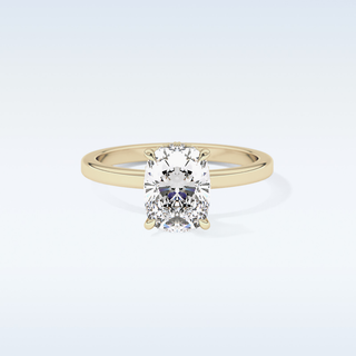 1.94 CT Hidden Halo Engagement Ring Featuring Cushion Moissanite