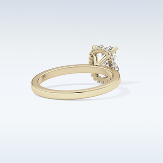 1.94 CT Hidden Halo Engagement Ring Featuring Cushion Moissanite