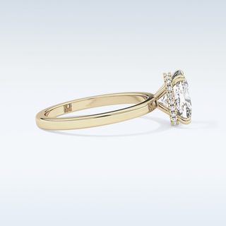 1.94 CT Hidden Halo Engagement Ring Featuring Cushion Moissanite