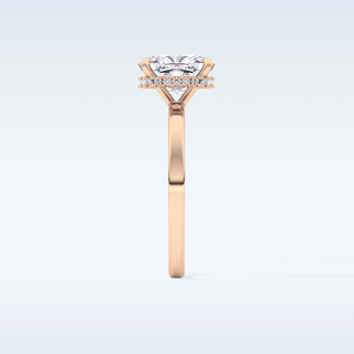 1.94 CT Hidden Halo Engagement Ring Featuring Cushion Moissanite