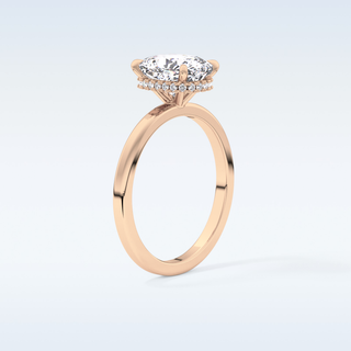 1.94 CT Hidden Halo Engagement Ring Featuring Cushion Moissanite