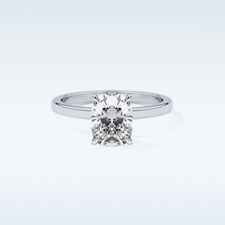 1.94 CT Hidden Halo Engagement Ring Featuring Cushion Moissanite