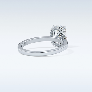 1.94 CT Hidden Halo Engagement Ring Featuring Cushion Moissanite