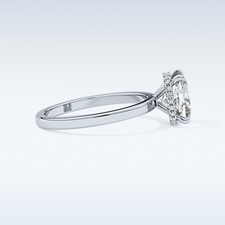 1.94 CT Hidden Halo Engagement Ring Featuring Cushion Moissanite