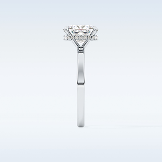 1.94 CT Hidden Halo Engagement Ring Featuring Cushion Moissanite