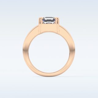 Stunning 2.9 CT Solitaire Engagement Ring Featuring Asscher Moissanite 18