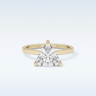 Stunning 2.7 CT Solitaire Engagement Ring Featuring Trillion Curved Moissanite