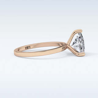 Stunning 2.7 CT Solitaire Engagement Ring Featuring Trillion Curved Moissanite