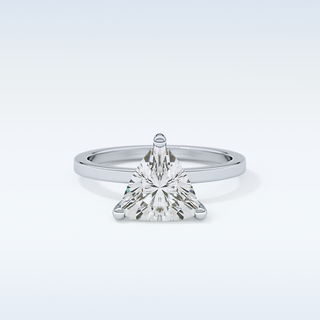 Stunning 2.7 CT Solitaire Engagement Ring Featuring Trillion Curved Moissanite