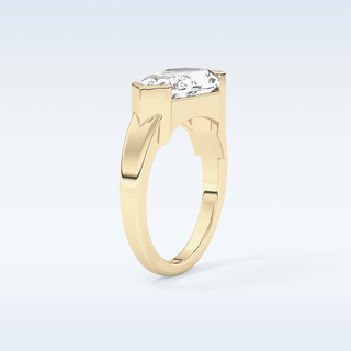 Beautiful 4.86 CT Solitaire Engagement Ring Featuring Shield Cut Moissanite