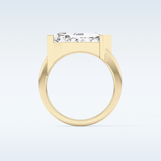 Beautiful 4.86 CT Solitaire Engagement Ring Featuring Shield Cut Moissanite