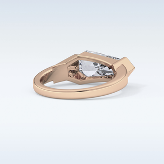 Beautiful 4.86 CT Solitaire Engagement Ring Featuring Shield Cut Moissanite