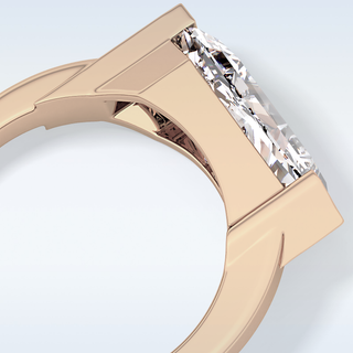 Beautiful 4.86 CT Solitaire Engagement Ring Featuring Shield Cut Moissanite