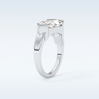 Beautiful 4.86 CT Solitaire Engagement Ring Featuring Shield Cut Moissanite