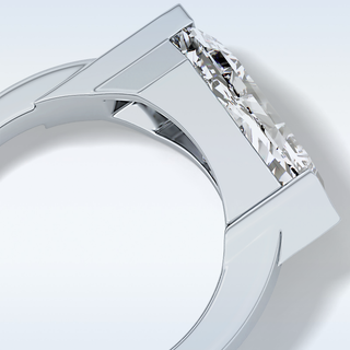 Beautiful 4.86 CT Solitaire Engagement Ring Featuring Shield Cut Moissanite