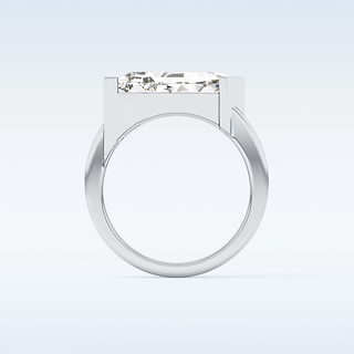 Beautiful 4.86 CT Solitaire Engagement Ring Featuring Shield Cut Moissanite