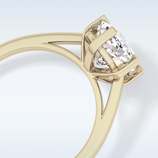 Stunning 2.23 CT Solitaire Engagement Ring Featuring Cushion Moissanite